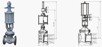 氣動閘閥(fá)結構圖