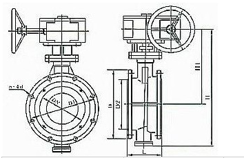 對夾式(shi)硬密封蝶閥結構(gou)圖 對夾式硬密封(feng)蝶閥結構圖